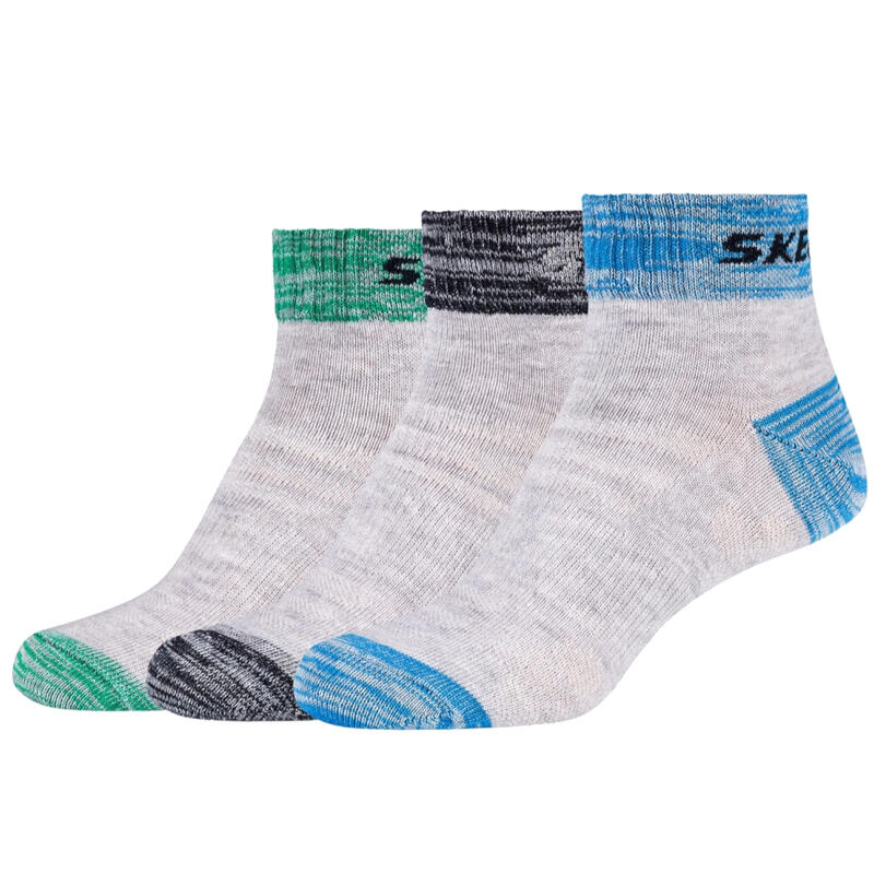 Lány zokni, Skechers 3PPK Wm Mesh Ventilation Quarter Socks, szürke