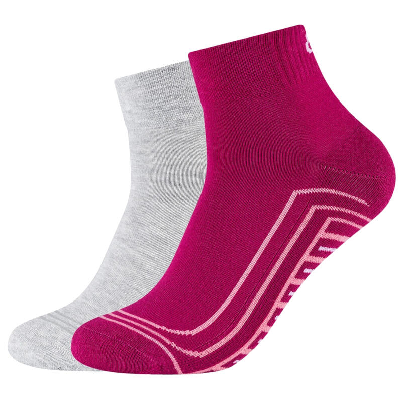 Uniszex zokni, Skechers 2PPK Basic Cushioned Quarter Socks, szürke