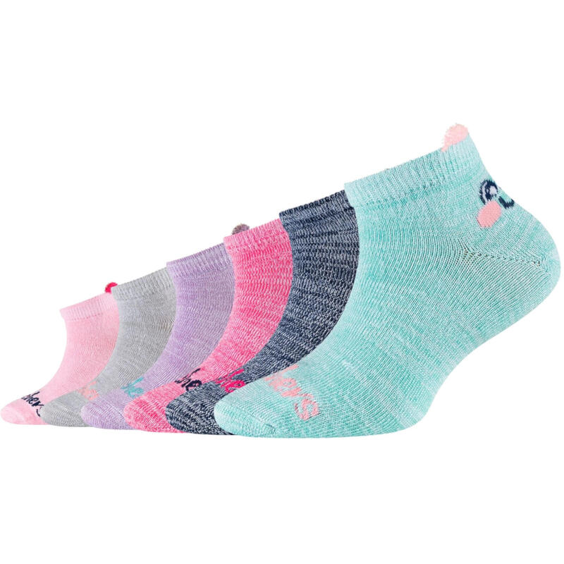 Chaussettes pour filles Skechers 6PPK Girls Casual Super Soft Sneaker Socks