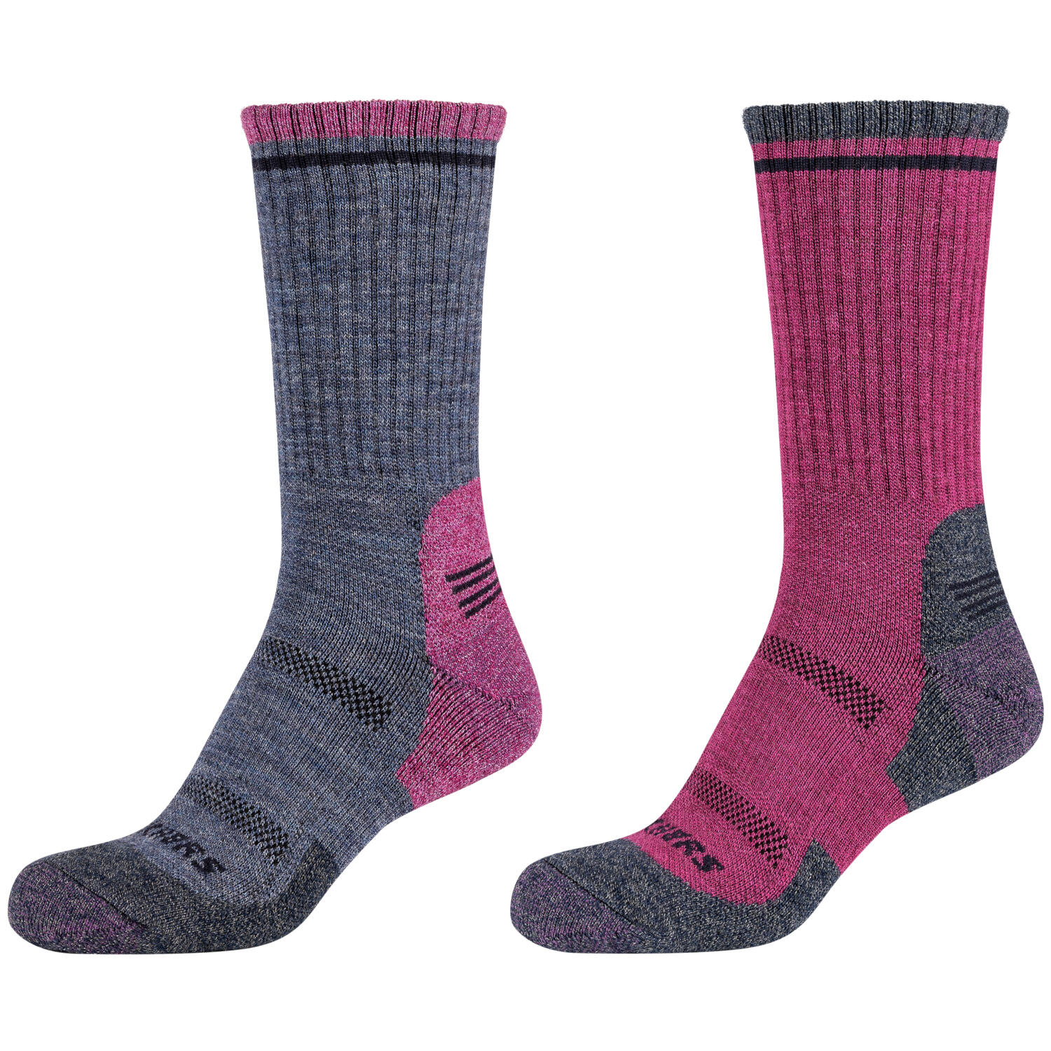 Skechers - Chaussettes Pour Femmes 2ppk Women Trail Wool Socks - Chaussettes - Rose - 39/42 - Decathlon