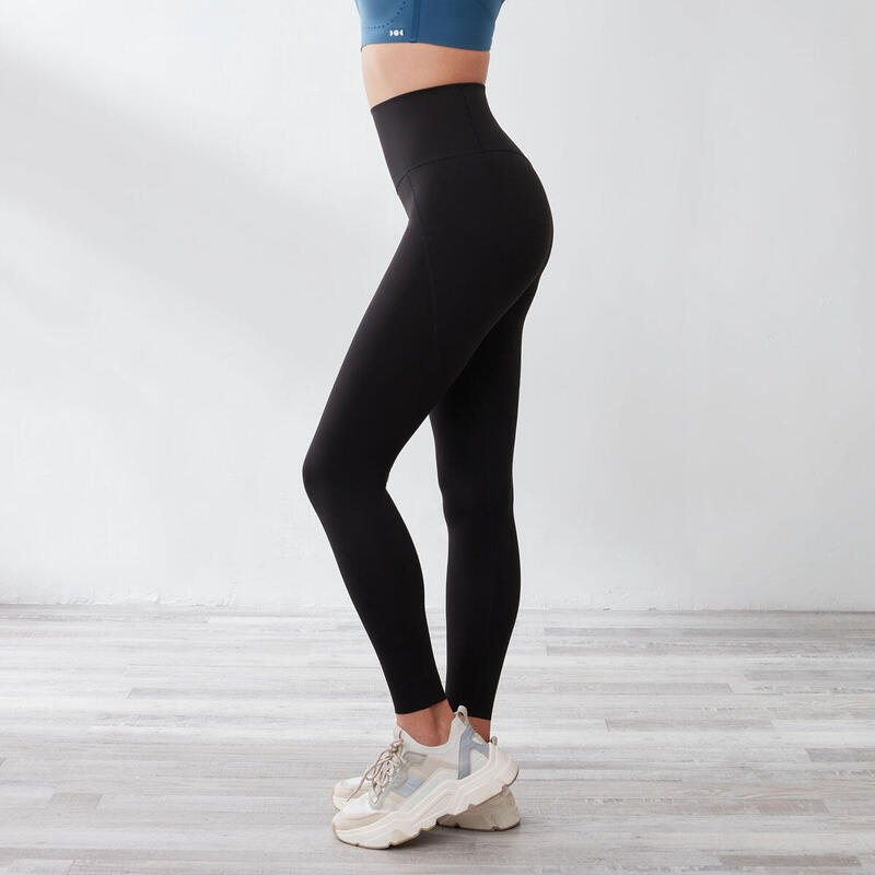 Hold High-Waist UV Protection Full Length Sports Leggings - Black