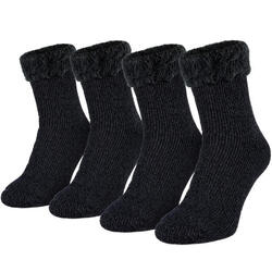 Calcetines térmicos 'fleecy', Hombre, Talla única, Negro