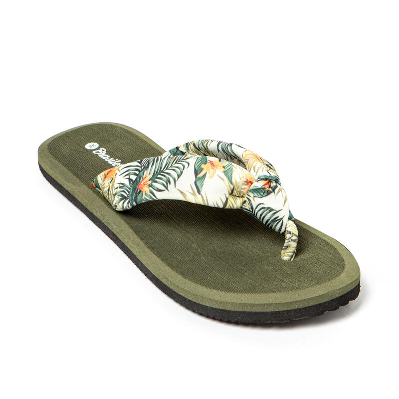 Tongs Brasileras Vert Femme Semelle en gomme