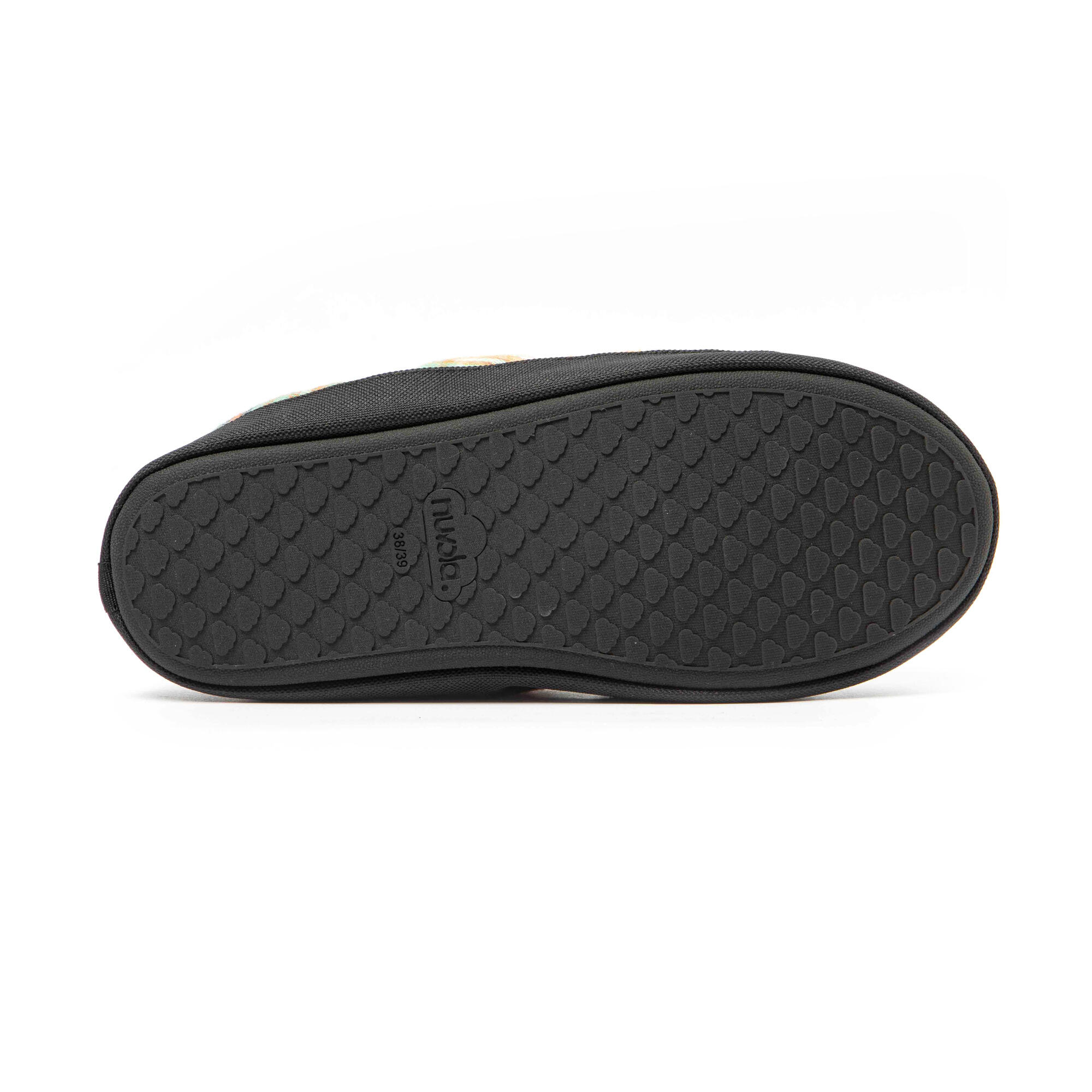 Pantuflas Nuvola verde naranja Acolchadas suela goma 5/7