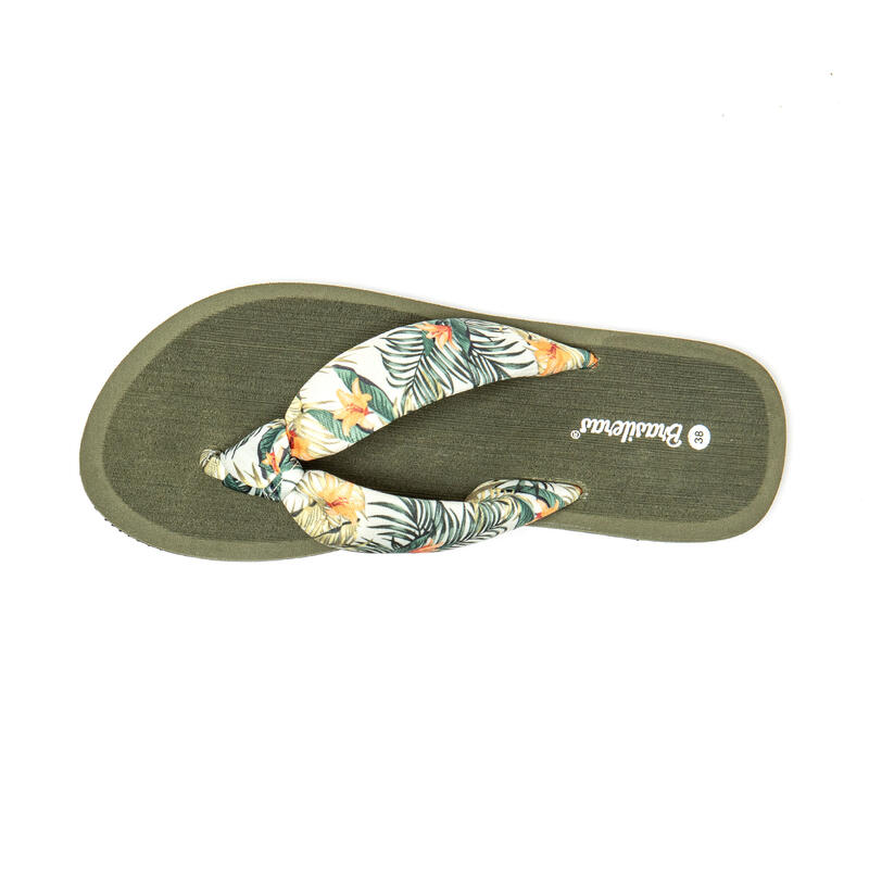 Tongs Brasileras Vert Femme Semelle en gomme