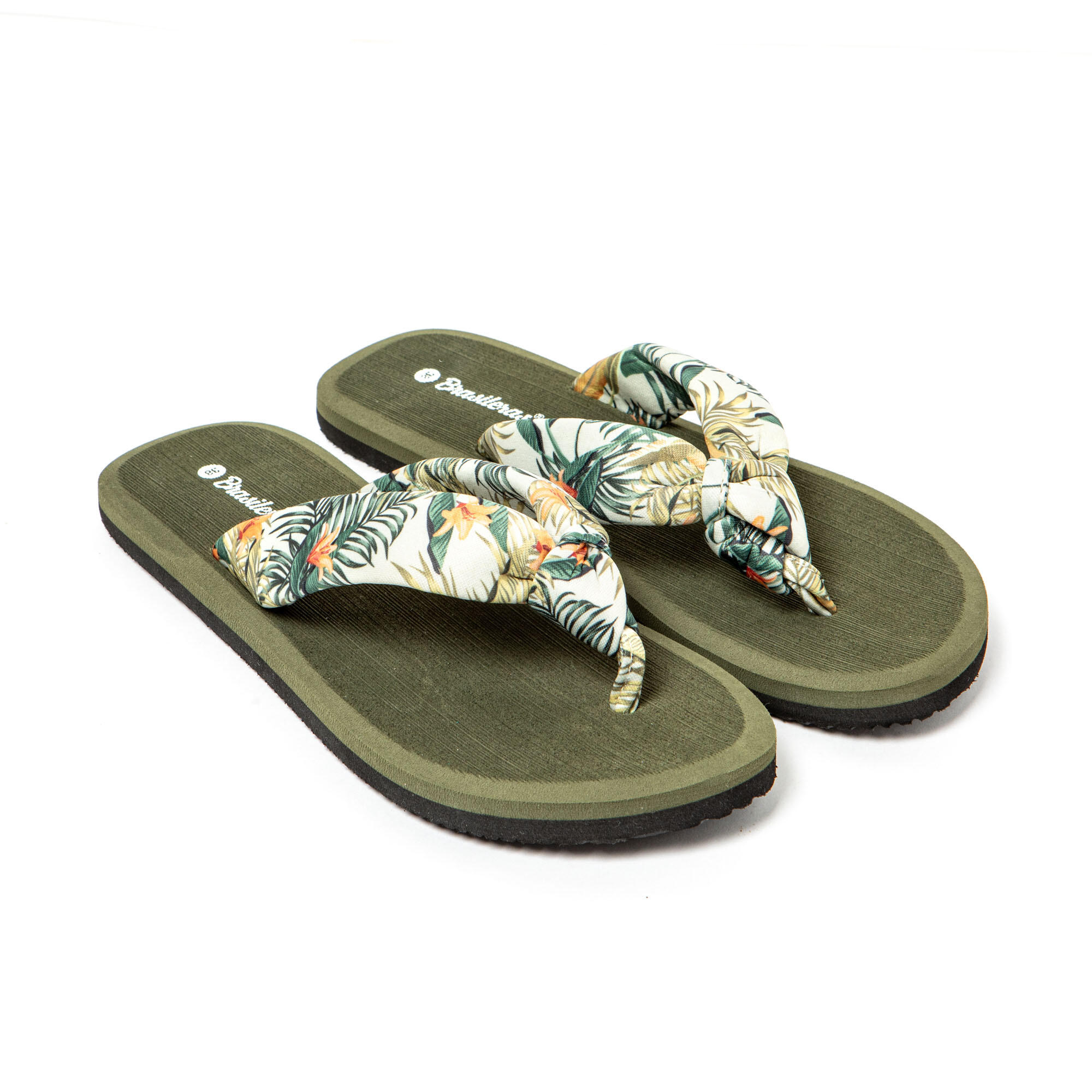 BRASILERAS Damessandalen Brasileras sandalen Groene rubberen zool