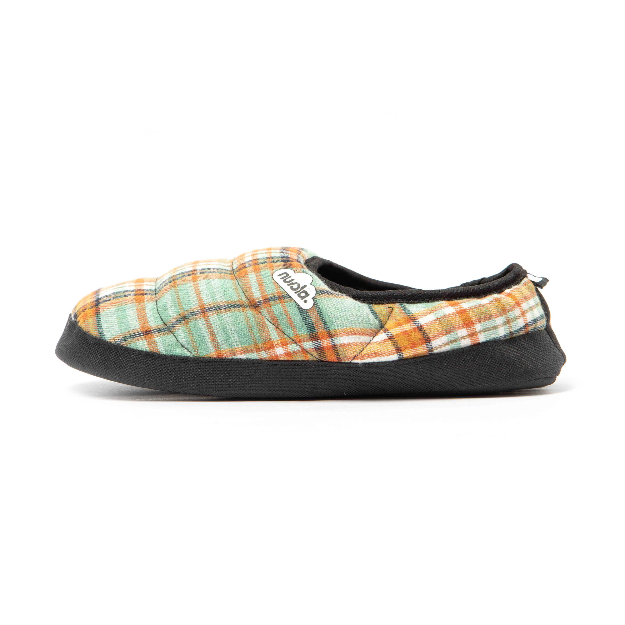 Pantuflas Nuvola verde naranja Acolchadas suela goma 4/7