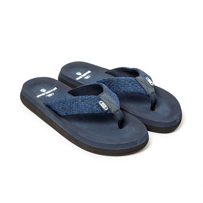 Herenslippers Brasileras Blauw rubberen zolen