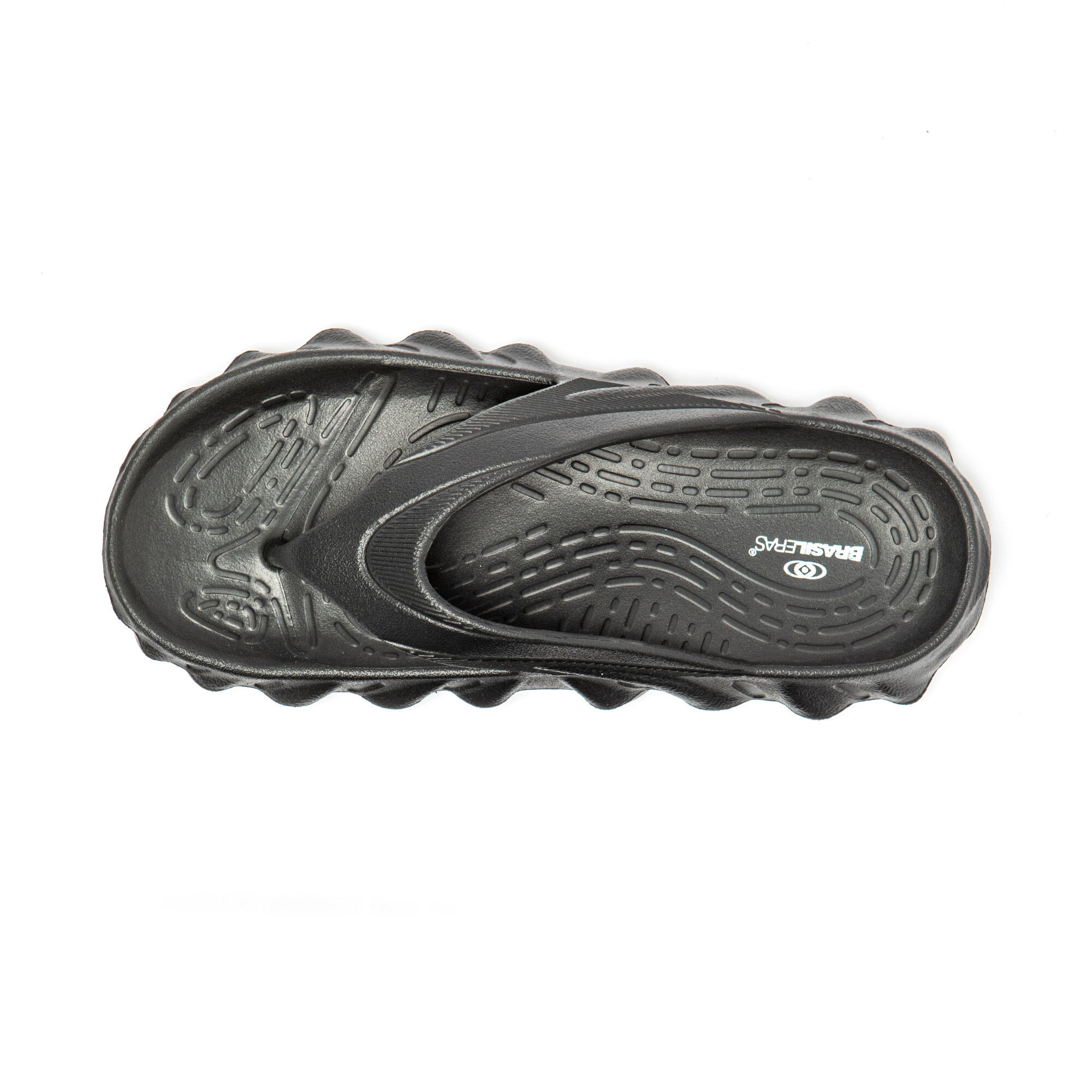Tongs homme Piscine Brasileras Noir semelles en gomme 5/7