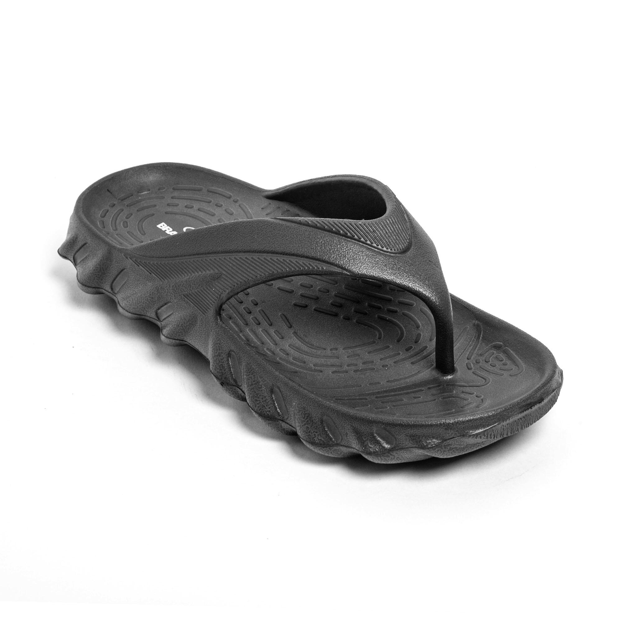 Tongs homme Piscine Brasileras Noir semelles en gomme 2/7