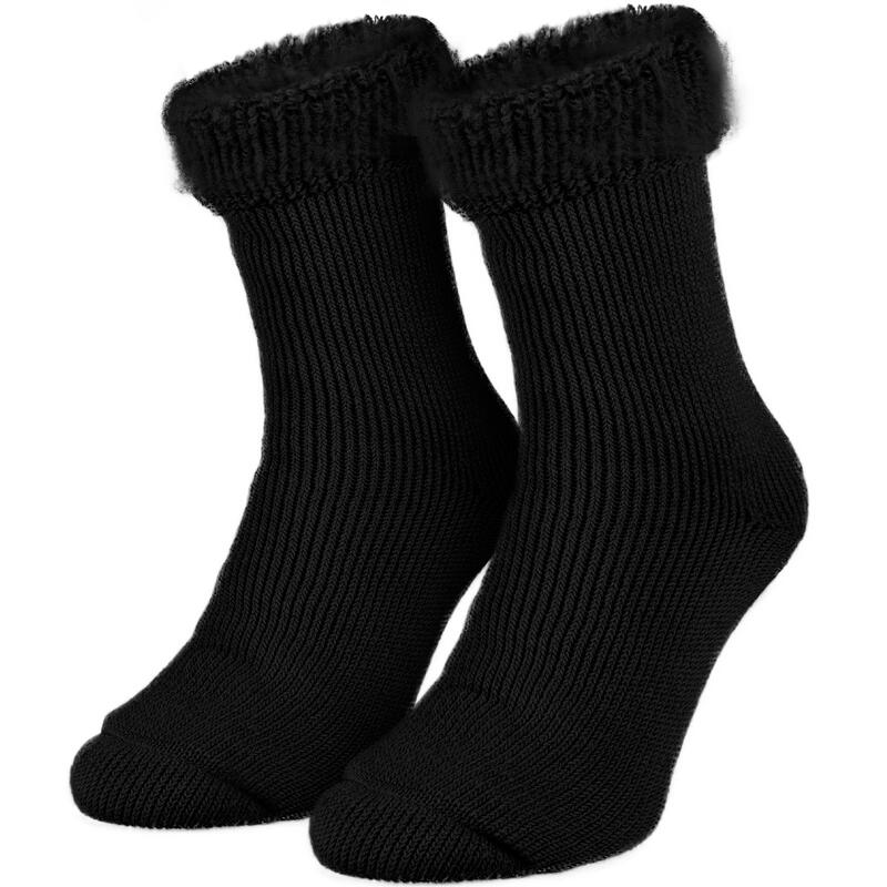 Chaussettes thermiques 'fleecy' | Homme | Taille unique | Noir