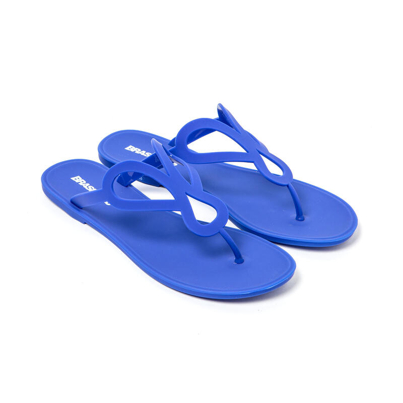 Sandales Brasileras Bleu femmes Semelles en caoutchouc