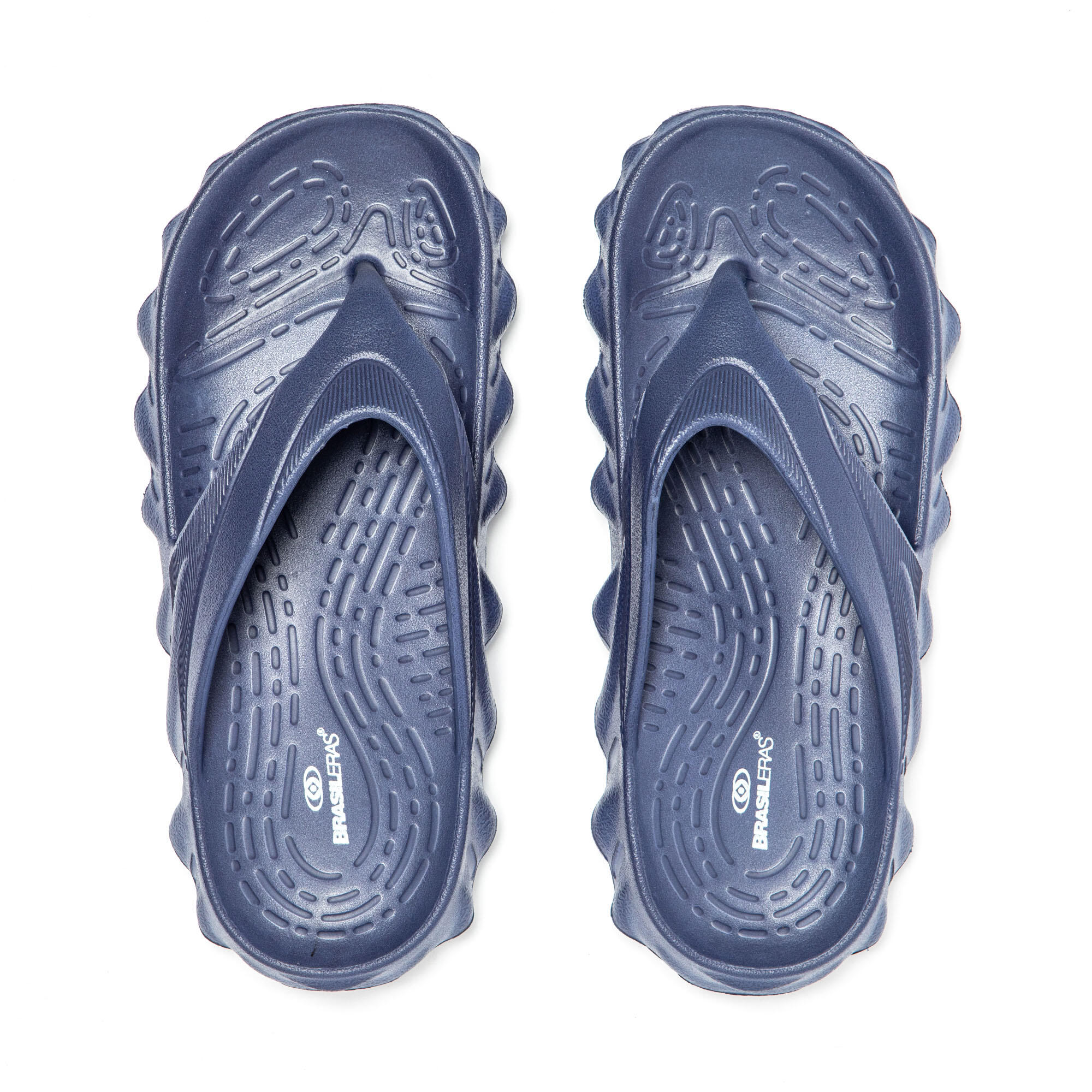 Chanclas Piscina Hombre Brasileras Azul suela goma antideslizante 7/7