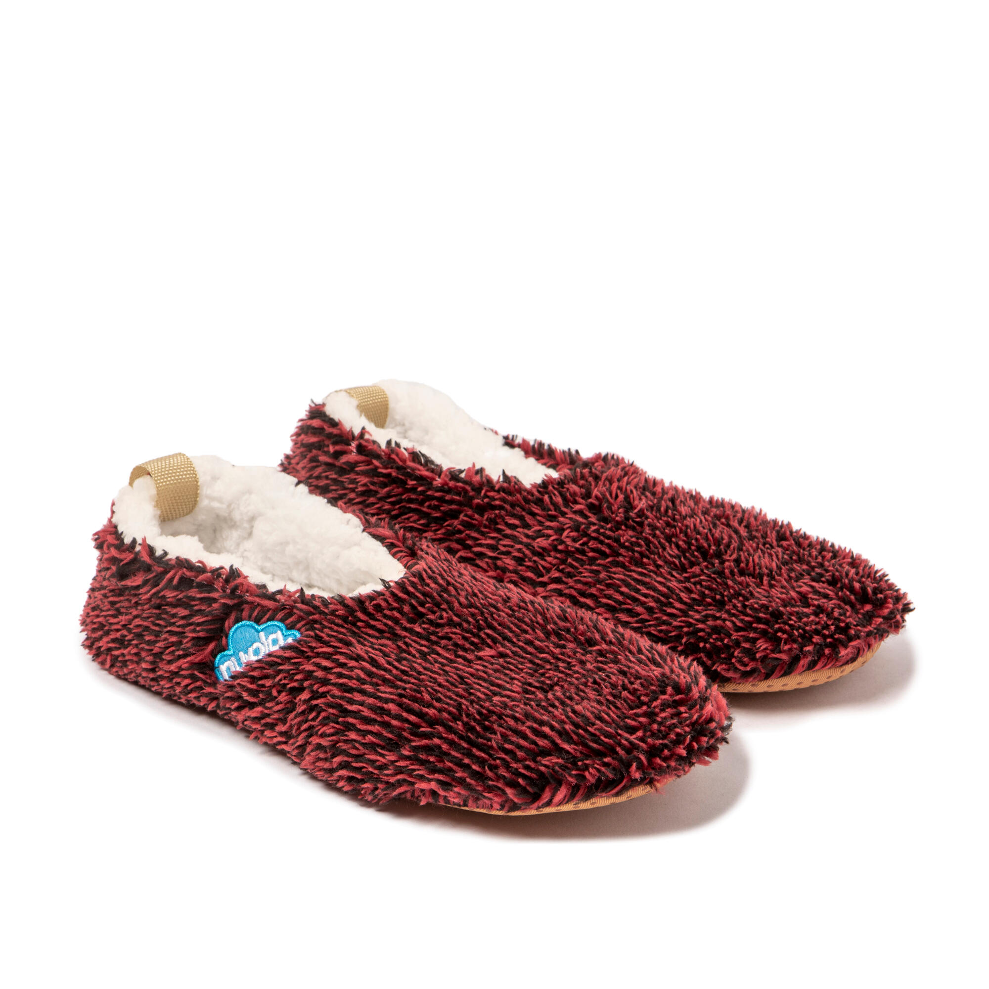 Slippers Nuvola kastanjebruin Gevoerd Met textielen zool 3/7