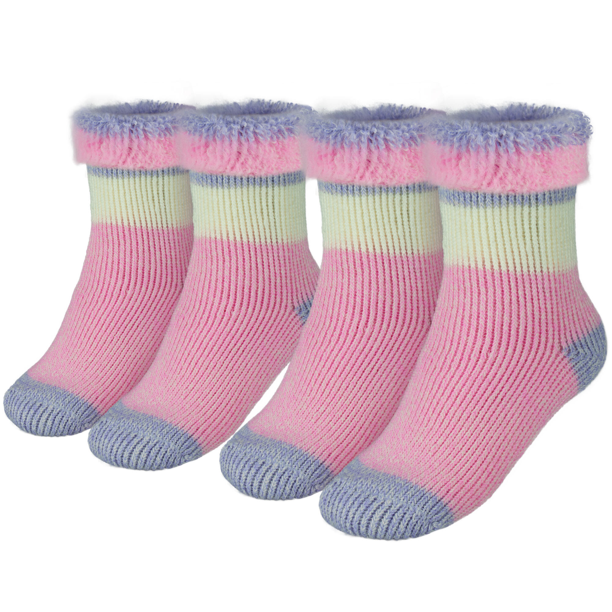 Thermal socks 'fleecy' | 2 pairs | Child | Pink