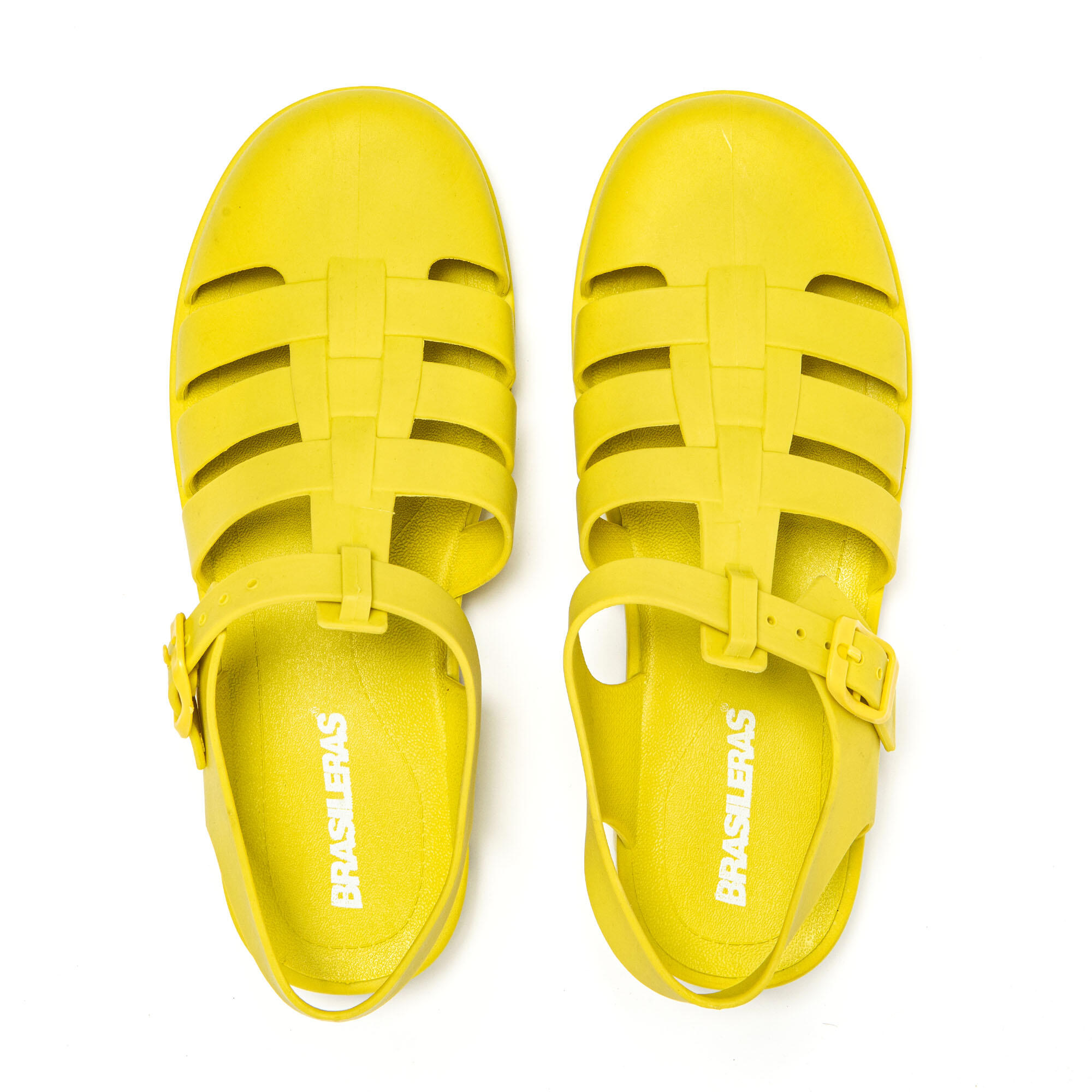 Sandales femme Brasileras Jaune Semelles en gomme 7/7