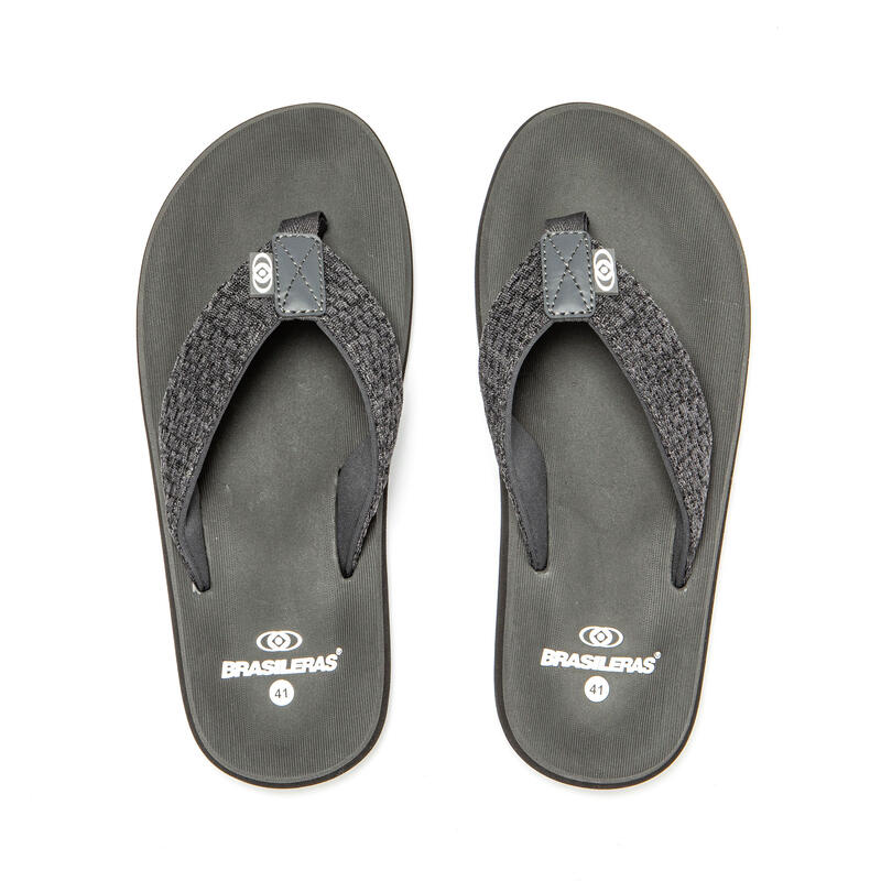 Chanclas dedo Hombre Brasileras Gris suela goma antideslizante