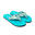 Tongs Brasileras Turquoise Femme Semelle en caoutchouc