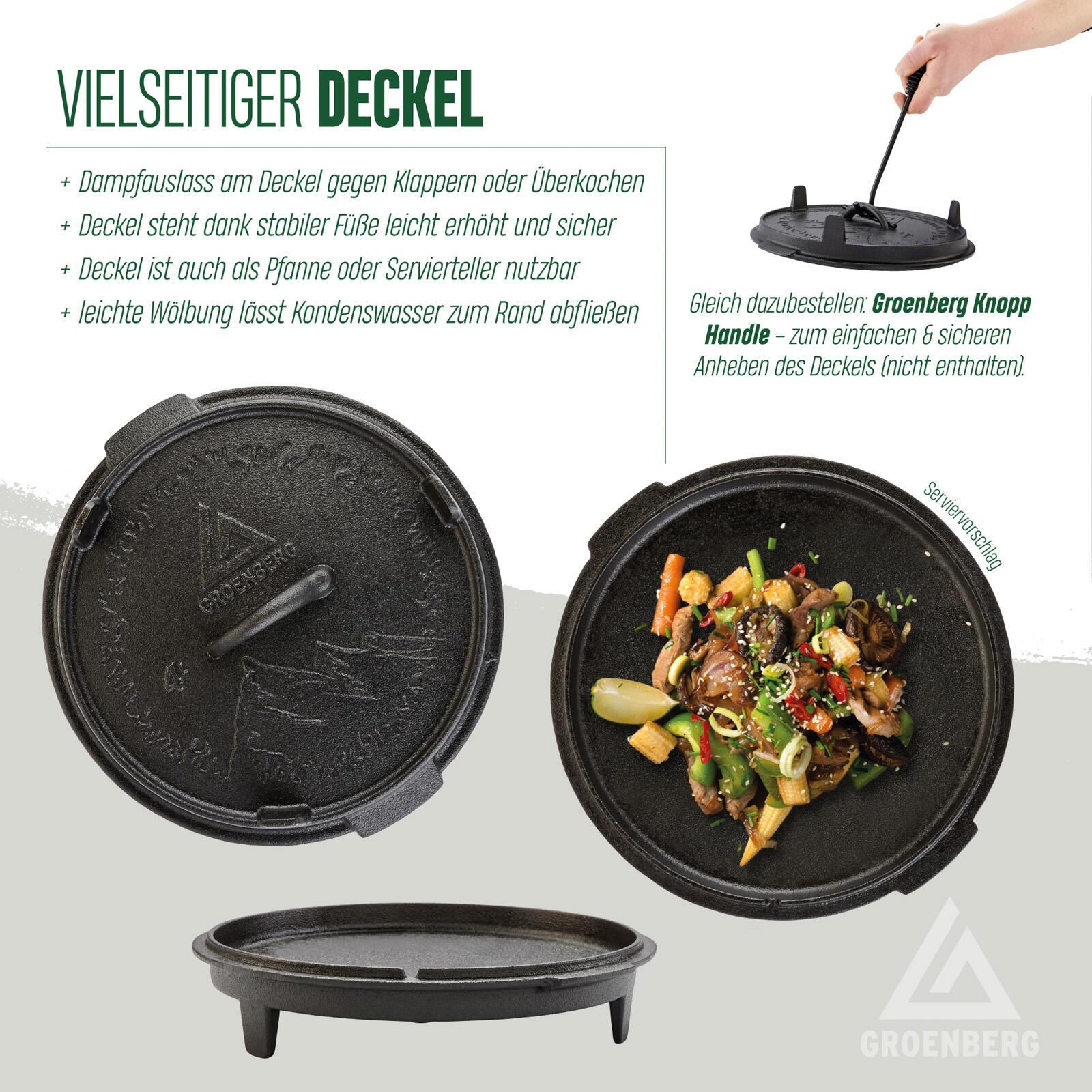 Feuertopf Askja Pot 4 L Koch Topf Dutch Oven Camping Outdoor Gusseisen 5/7