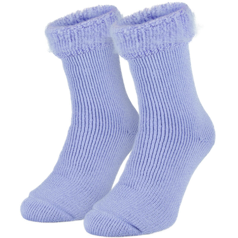 Chaussettes thermiques 'fleecy' | Femme | Taille unique | Violet clair