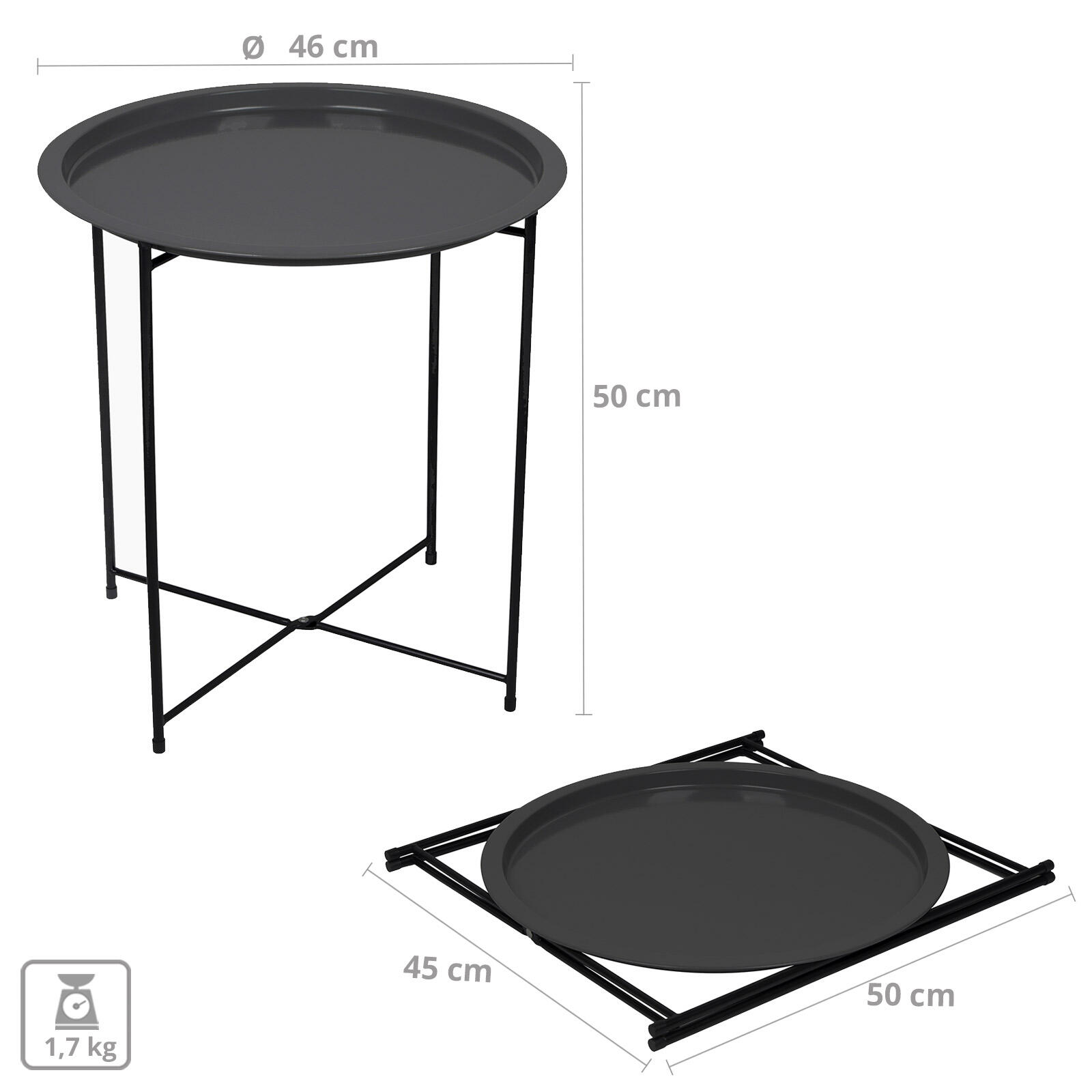 Bo-Camp - Industrial - Bijzettafel - Harlem 2/7