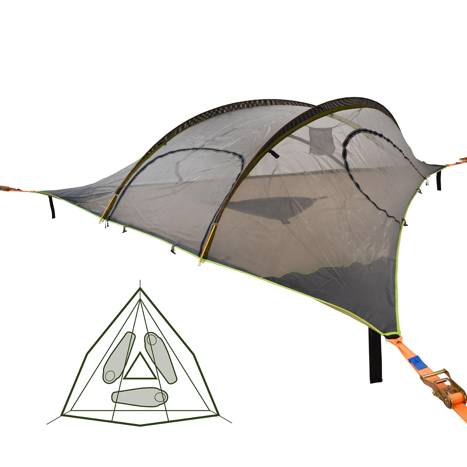 Tenda volante ad albero Safari Stingray 3.0 Trekking amaca outdoor 2-3 persone 2/7