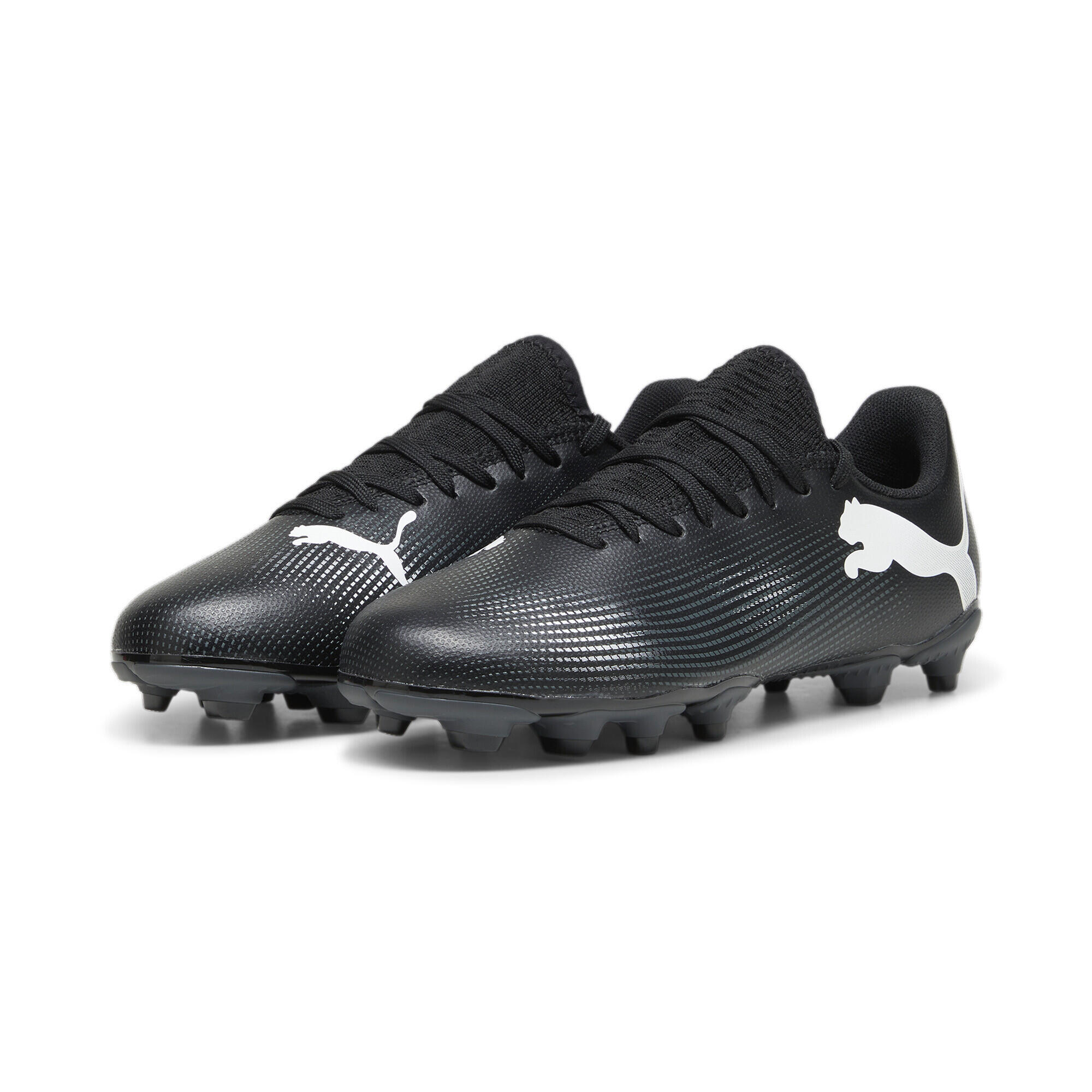 Scarpe da calcio FUTURE 7 PLAY FG/AG da ragazzi PUMA Black White |  Puma