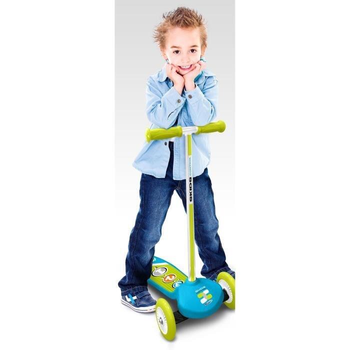 Skids Control 3-wiel Kinderstep Voetrem Blauw/Groen