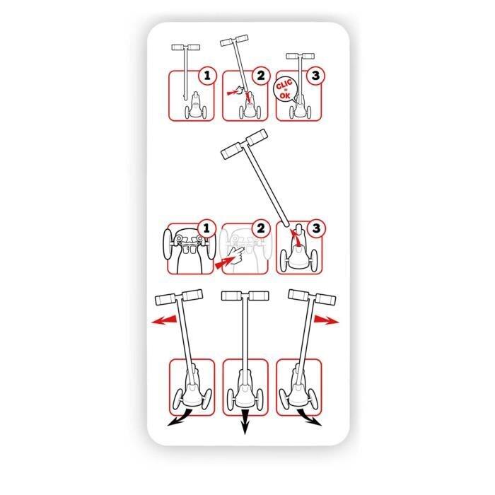 Skids Control trottinette enfant à 3 roues Frein à pied Bleu/vert