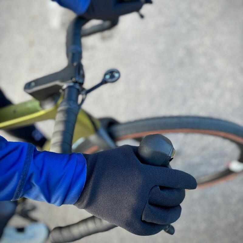 Gants de cyclisme longs en néoprène pour la pluie, unisexe, Mooquer No Code noir