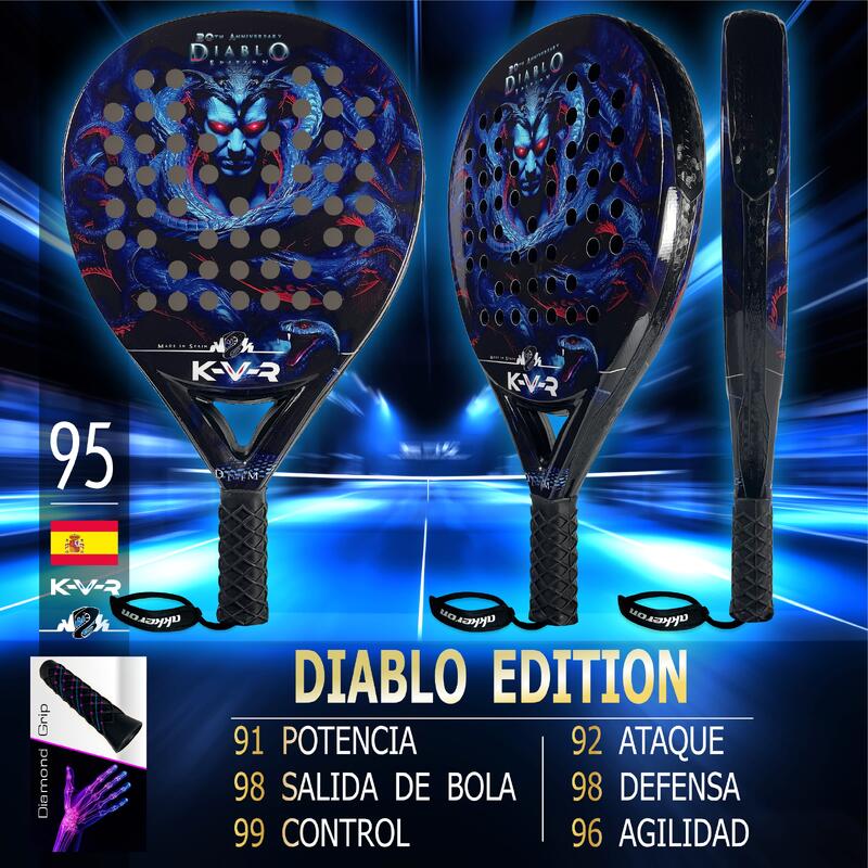 Pala de pádel Akkeron KRV Diablo Edition Adulto 20 aniversario