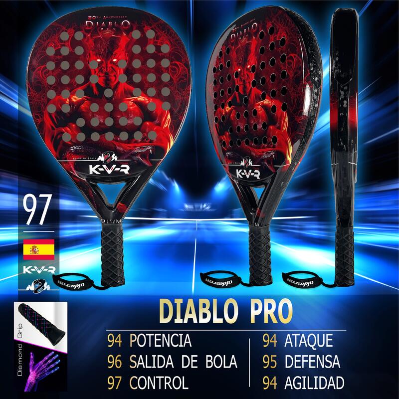 Pala de pádel Akkeron KRV Diablo Pro Adulto 20 aniversario