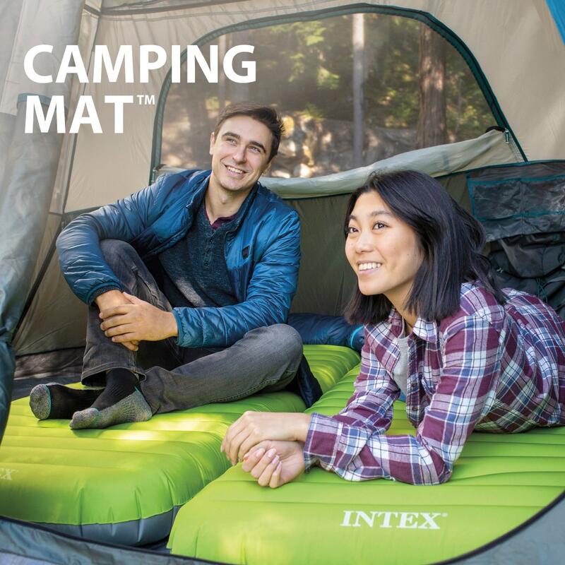 Colchão inflável individual TruAire Camping Mat c/inflador incluído INTEX