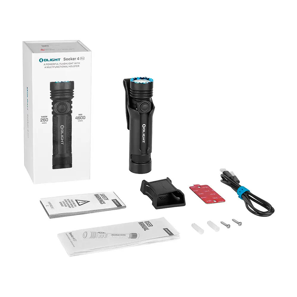 Lanterna LED portátil Seeker 4 Pro 4.600 Lum Olight Preta CW 3/7