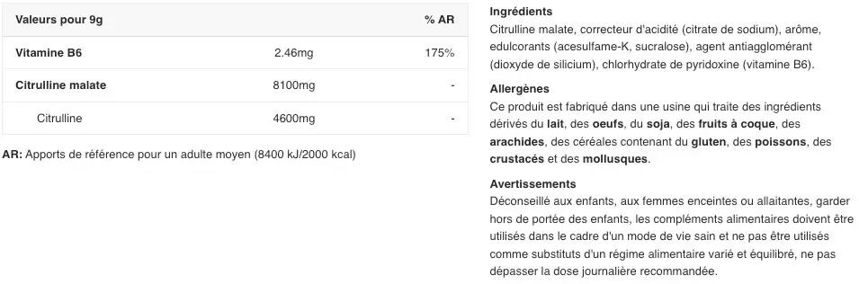 Citrulline Malate - Limonade 200g 2/4
