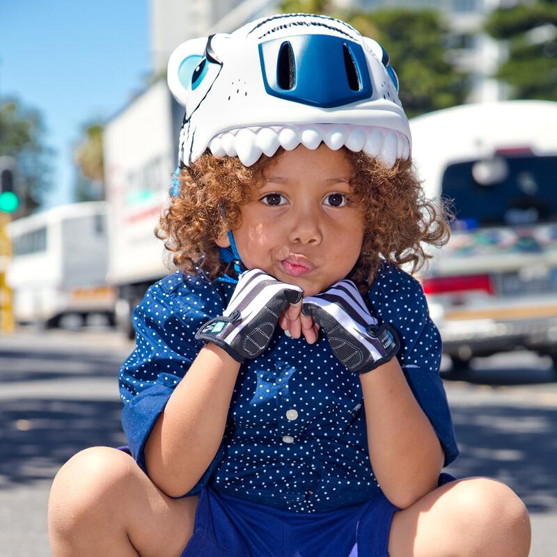Casco da Bici per Bambini | Tigre Bianca | Crazy Safety | Omologato EN1078