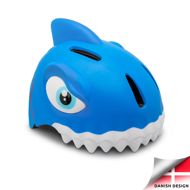 Casco de bici para niños | Tiburón azul | Crazy Safety | Certificado EN1078