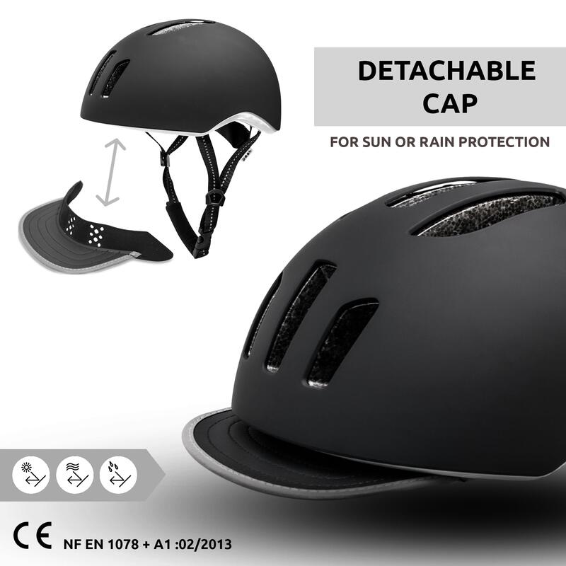 Casco da Bici da Uomo e Donna | Nero Opaco | Taglia 53-59cm | Omologato EN1078