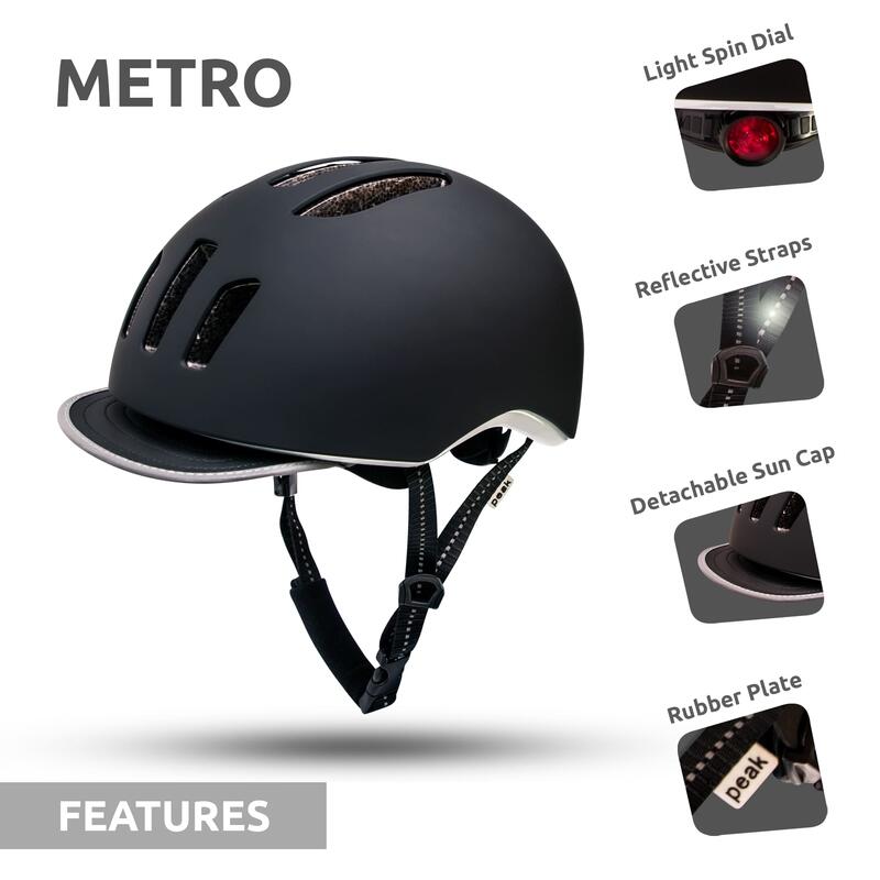 Casco da Bici da Uomo e Donna | Nero Opaco | Taglia 53-59cm | Omologato EN1078