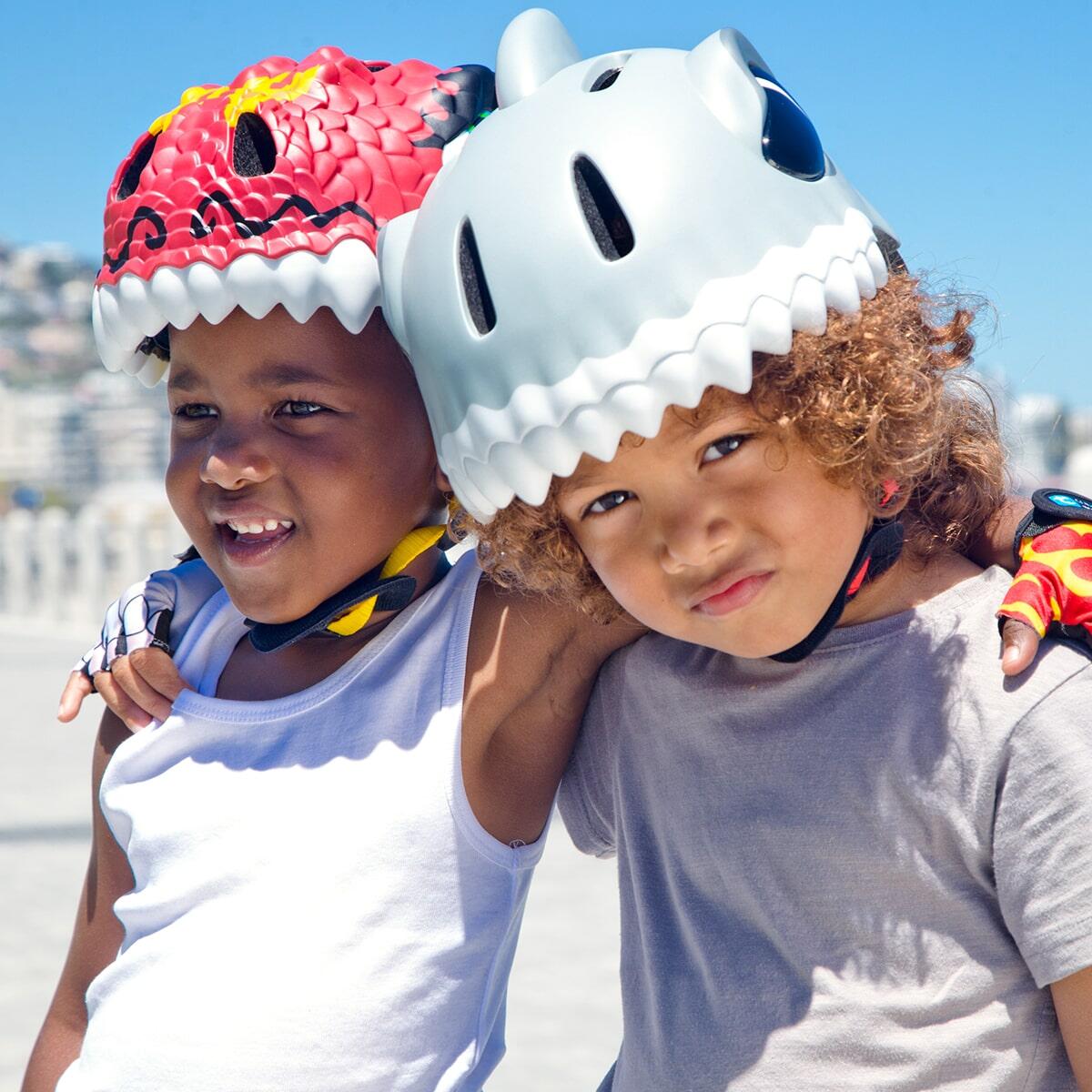 Casque de V lo pour enfants Crocodile Vert Crazy Safety