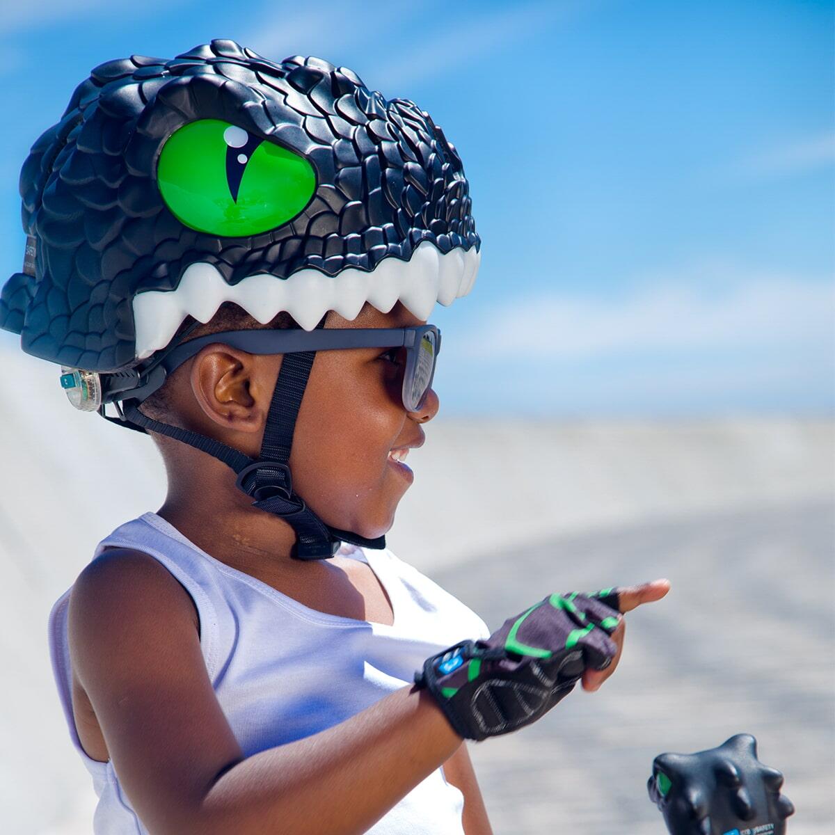 Casque de Vélo pour enfants | Dragon Noir | Crazy Safety | Certifié EN1078 4/6