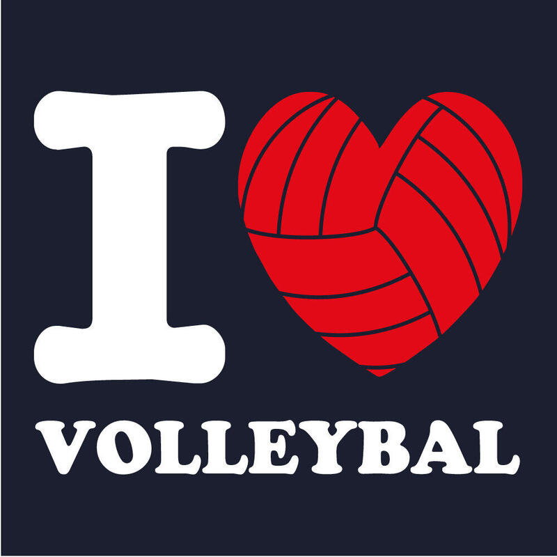 Hingly Hooded sweater I love Volleybal Navy