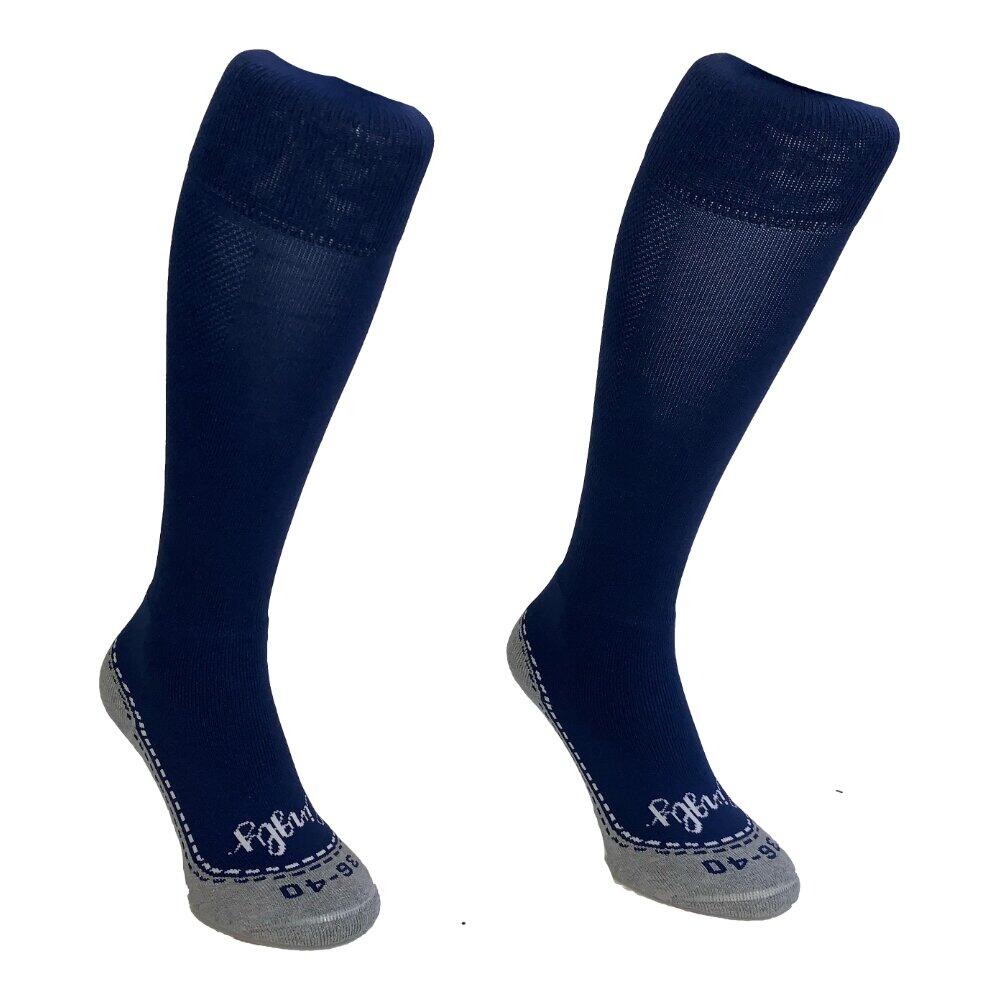 Hingly Lange sokken Effen Navy 1/3