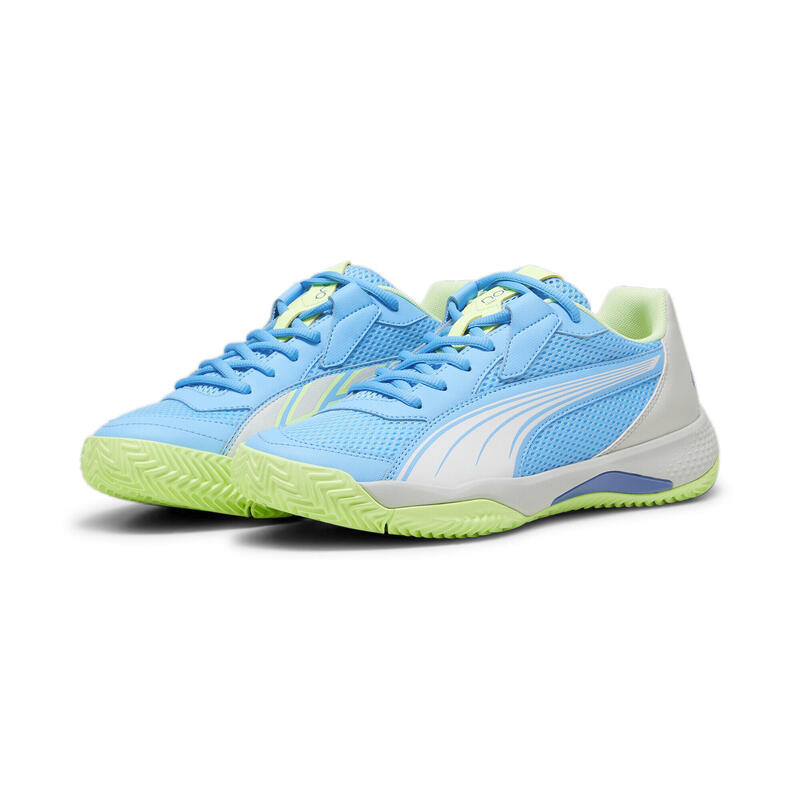 NOVA Court Padel-Schuhe Erwachsene PUMA Luminous Blue White Glacial Gray