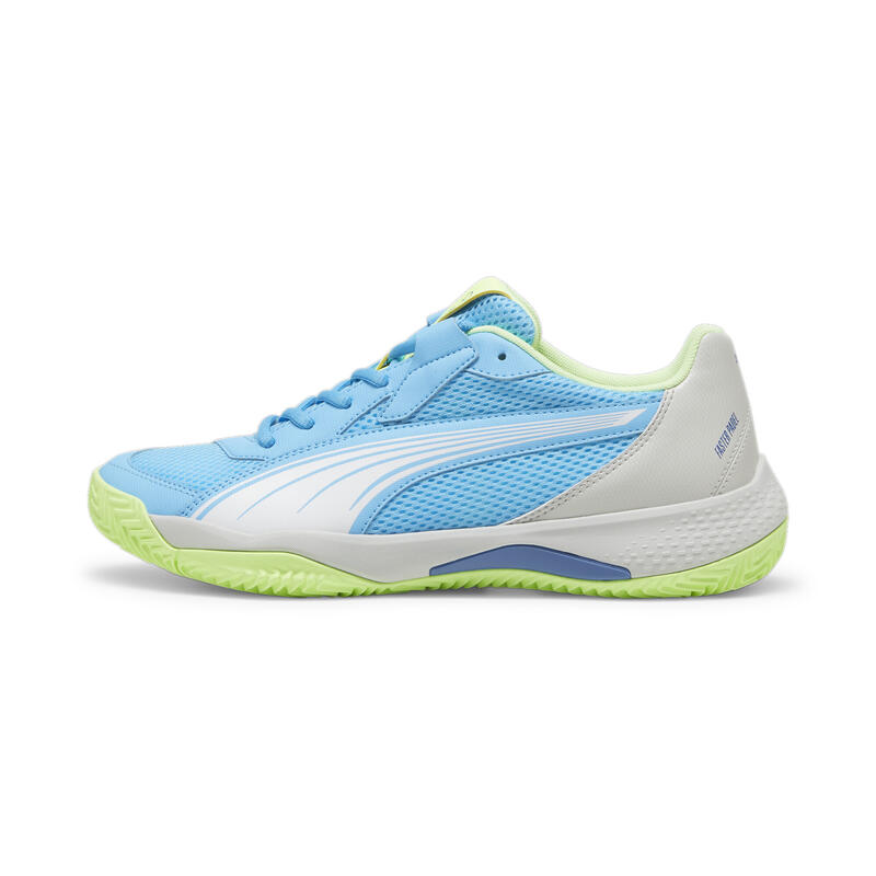 NOVA Court padelschoenen PUMA Luminous Blue White Glacial Gray