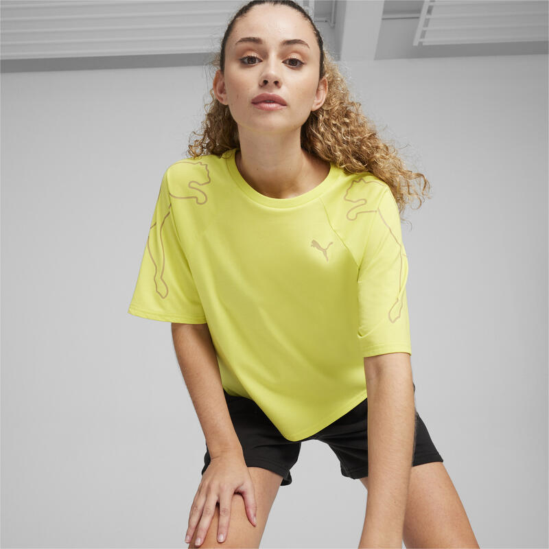 PUMA MOTION Cat T-Shirt Damen PUMA Lime Sheen Green