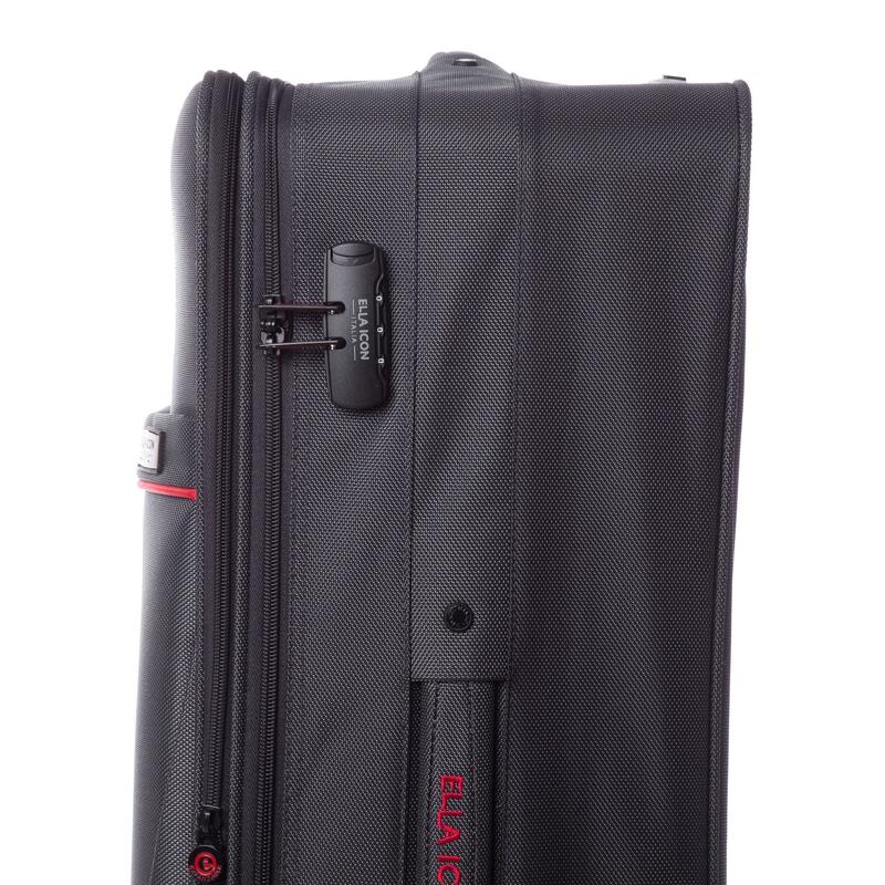 Troler Carla Gri Cu Rosu 74X45X26 Cm - 1186