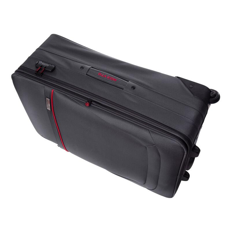 Troler Carla Gri Cu Rosu 74X45X26 Cm - 1186