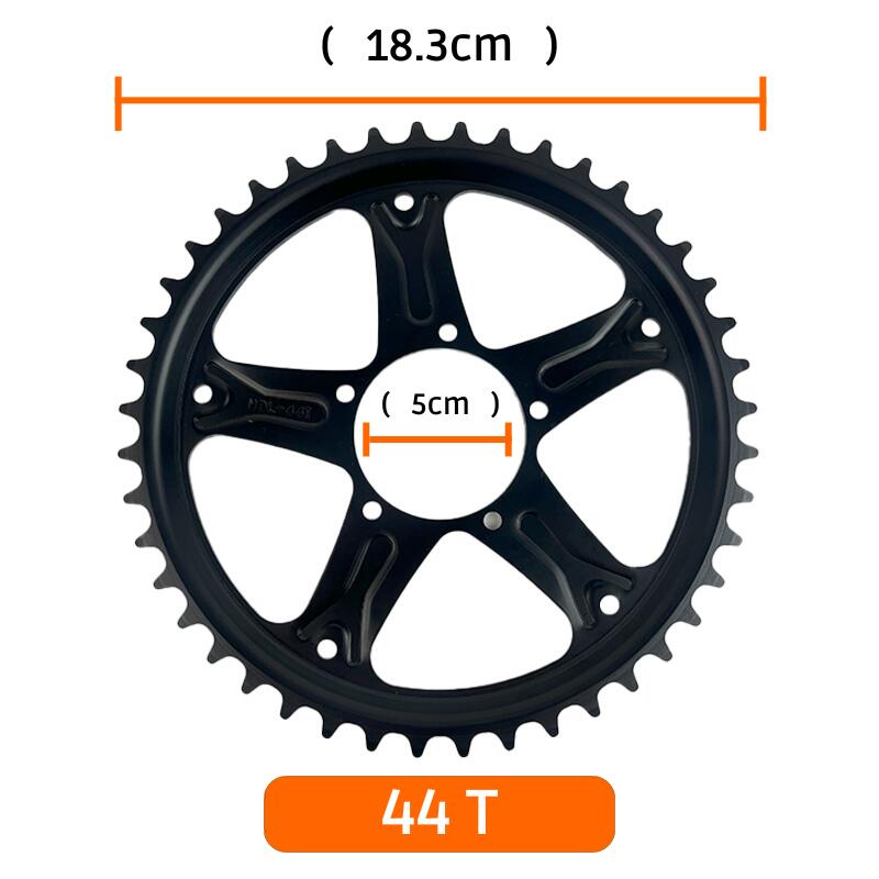 Plateau de Vélo 44 Dents pour Moteur Pédalier Bafang 8FUN BBS01, BBS01B, BBS02, 3/4