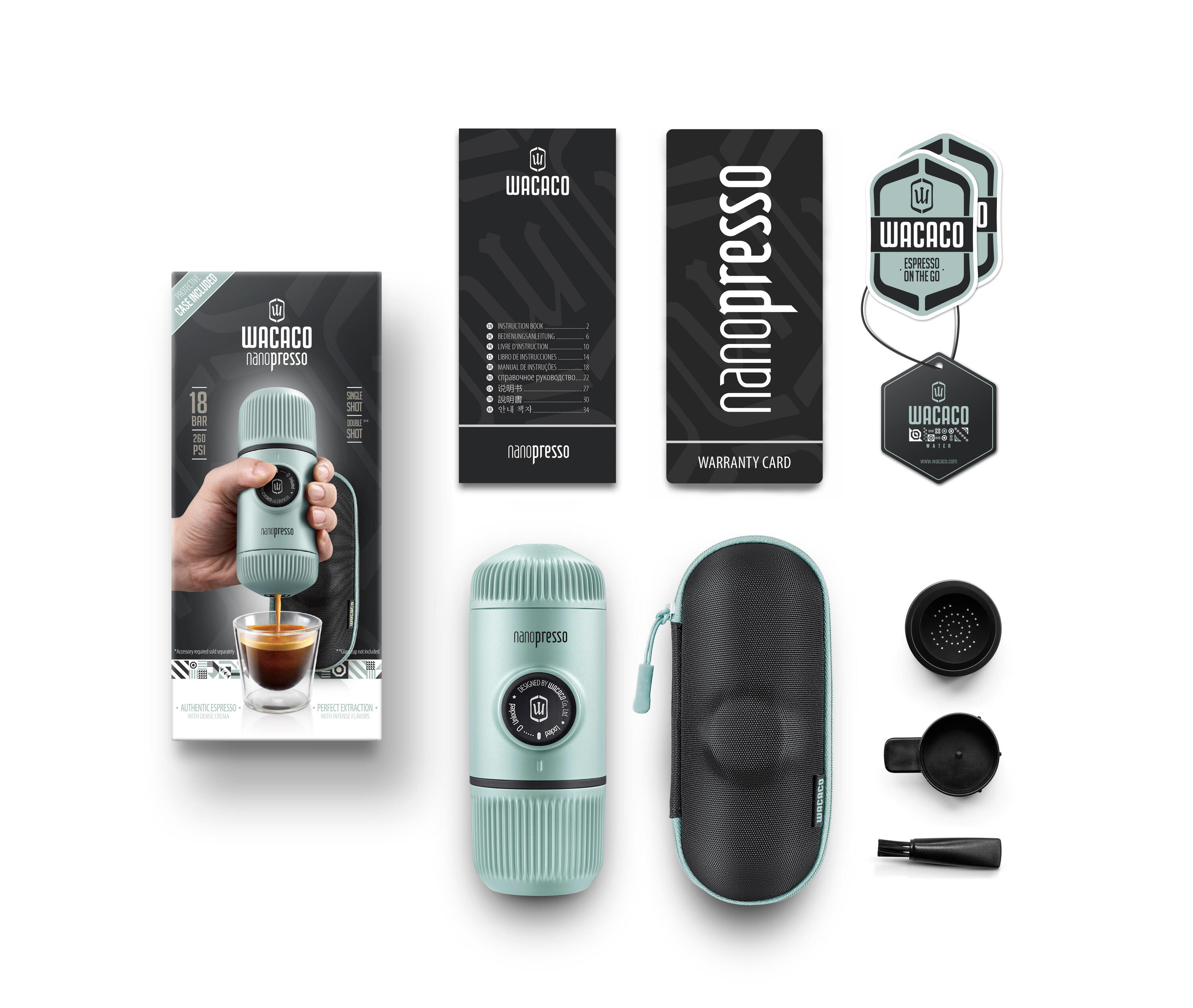 Cafetera portátil "Nanopresso" con tapa Wacaco 5/7